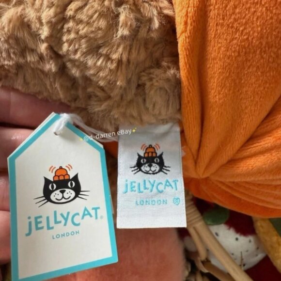 Jellycat Barthlomew Bear Custome Pumpkin Cute Limited Edition BNWT and Dust Bag - Picture 7 of 7